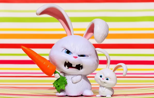 Картинка rabbit, carrot, doll