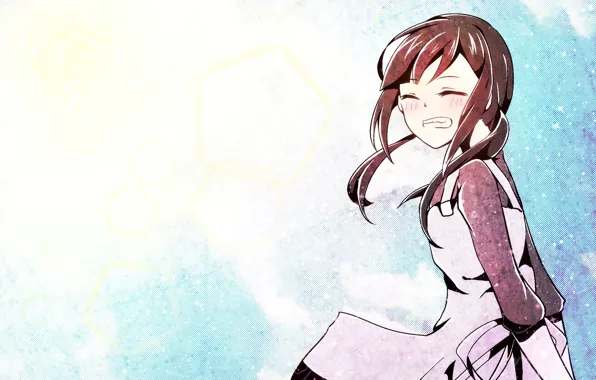 Девушка, точки, аниме, Kagerou Project, Проект "знойный Туман"
