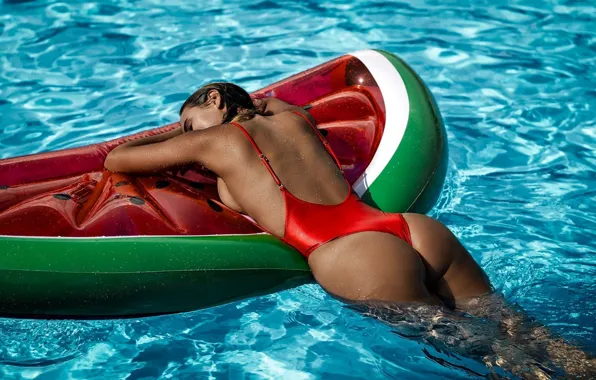 Попа, вода, девушка, секси, отдых, релакс, бассейн, relax