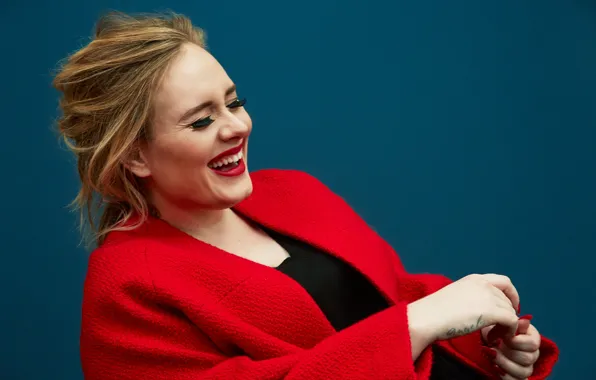 Певица, adele, american, красная помада, адель