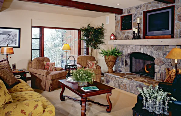Дизайн, стиль, интерьер, камин, гостиная, living room, residence, Timbers club