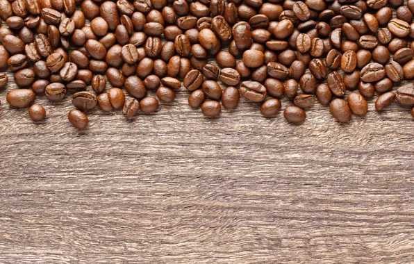 Картинка фон, кофе, зерна, wood, texture, background, beans, coffee