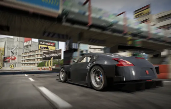 Мост, город, Авто, Nissan, 370Z