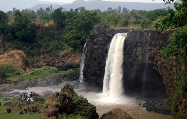 Водопад, Природа, Эфиопия, Blue Nile Waterfall