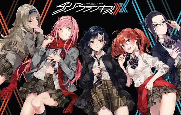 Фон, девушки, Darling In The Frankxx, Милый во Франксе