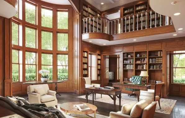 Дизайн, стиль, интерьер, офис, библиотека, гостиная, рабочий кабинет, Traditional interior design federal view