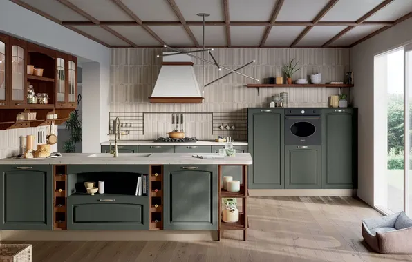 Стиль, вилла, интерьер, Италия, кухня, итальянский дизайн, Cucina Sorgono