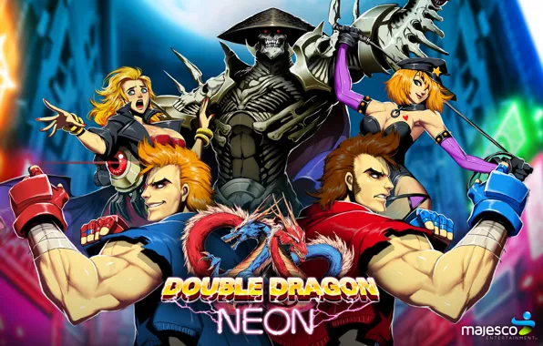 Billy Lee, Marian, double dragon neon, Jimmy Lee, skullmageddon