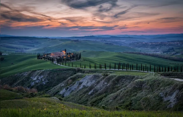 Картинка поле, Италия, Тоскана