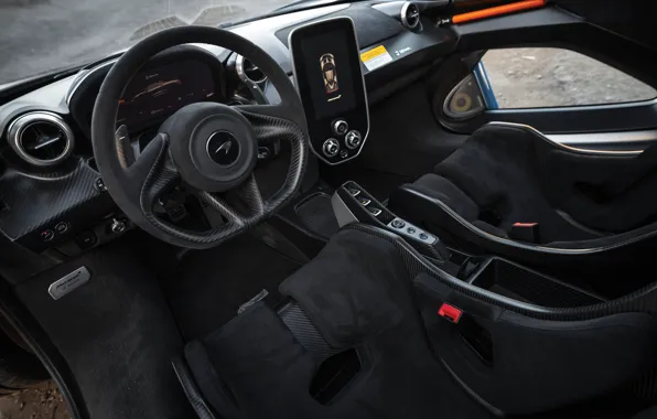 Картинка McLaren, Senna, steering wheel, dashboard, McLaren Senna