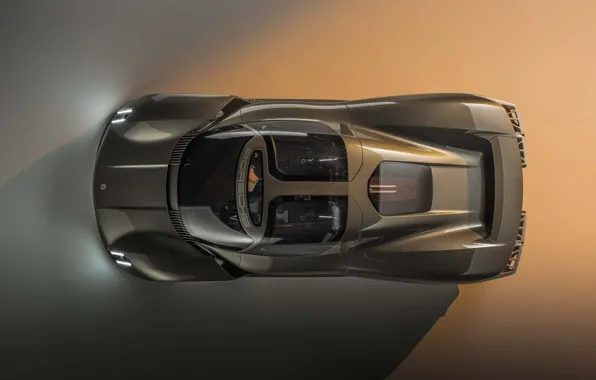 Porsche, concept, концепт, вид сверху, гиперкар, hypercar, Mission X, Porsche Mission X
