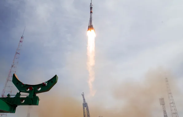 Картинка Kazakhstan, Baikonur, rocket launches, Soyuz MS-04, Cosmodrom
