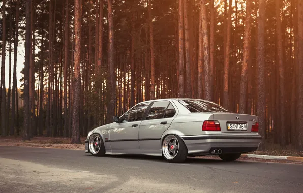 BMW, stance, E36
