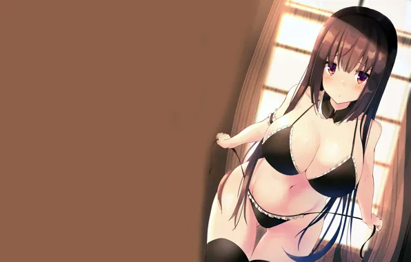 Girl, sexy, lingerie, pantsu, bra, cleavage, panties, thighhighs
