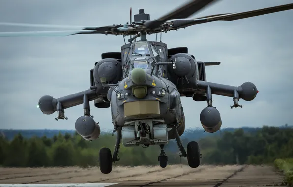 Вертолёт, взлет, российский, ударный, «Беркуты», Mi-28N