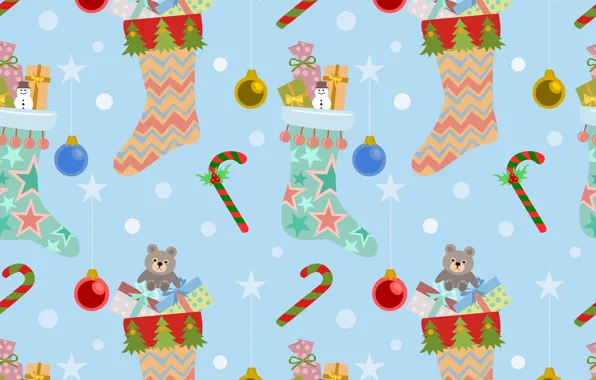 Украшения, фон, узор, Новый Год, Рождество, Christmas, background, pattern