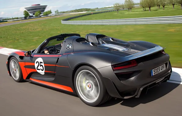 Скорость, Prototype, Porsche, порше, 918, задок, 2013