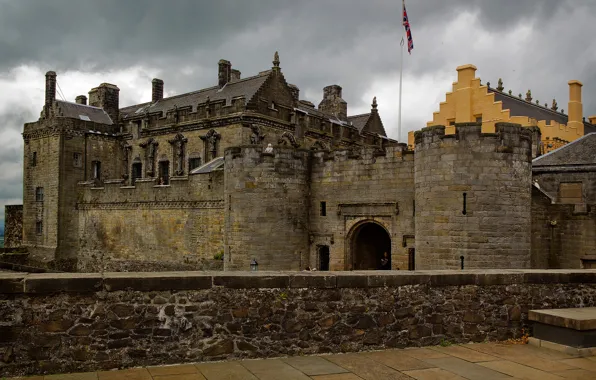 Замок, стены, башня, Шотландия, Стерлинг, stirling castle