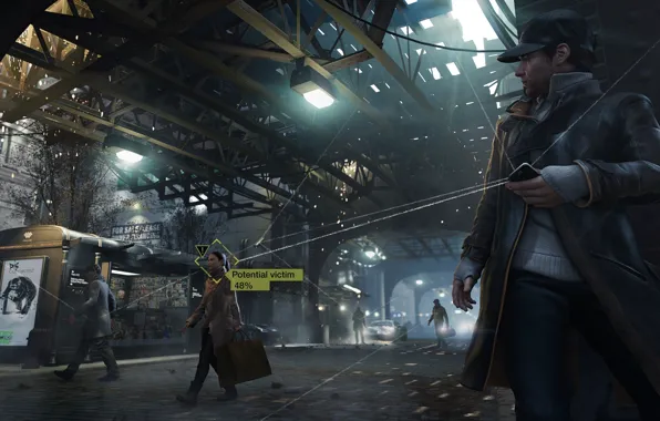 Телефон, iphone, Телефон, ubisoft, Watch Dogs, Эйден Пирс, Сторожевые Псы