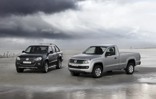 Картинка берег, Volkswagen, 2012, 2010, Amarok, Double Cab, Single Cab, пикапы