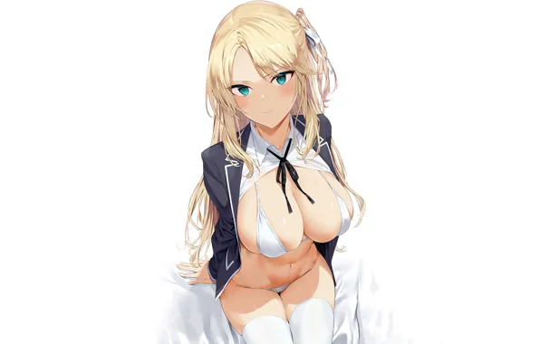 Girl, sexy, lingerie, pantsu, bra, cleavage, panties, thighhighs