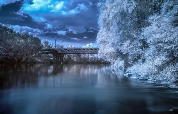 Мост, река, river, bridge