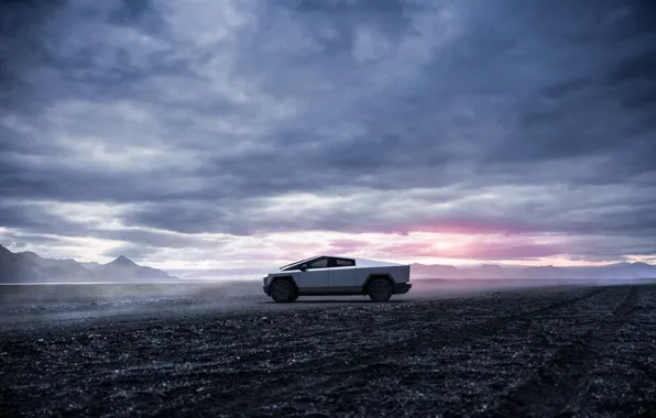 Картинка car, sky, Tesla, 2023, Tesla Cybertruck, Cybertruck