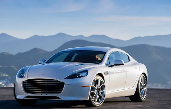 Картинка пейзаж, горы, Aston Martin, купе, Rapide S