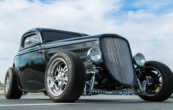 Картинка стиль, ретро, Ford, классика, передок, 1934