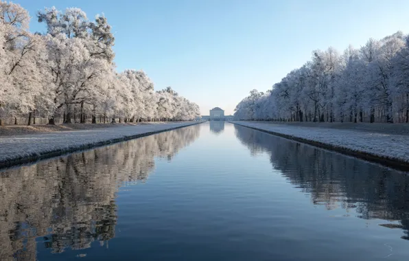 Картинка Winter, Architecture, München, Symmetrie