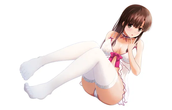 Girl, sexy, lingerie, ass, pantsu, cleavage, panties, thighhighs