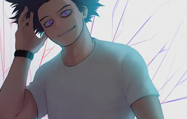 Взгляд, парень, Boku no Hero Academia, Моя геройская акадеимя, Shinsou Hitoshi