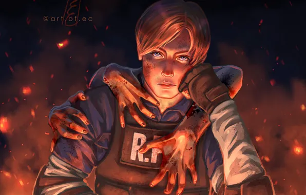 Парень, Ellis Court, персонаж Leon Scott Kennedy, персонаж Леон Скотт Кеннеди