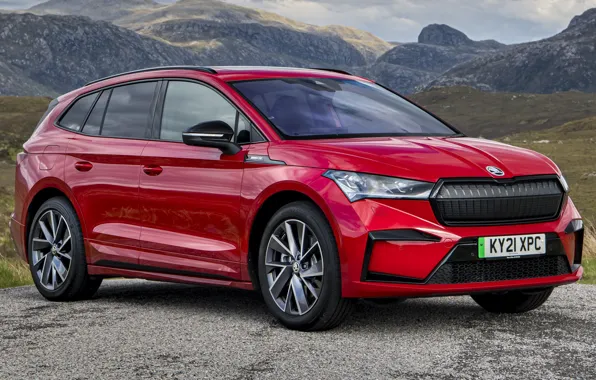 Картинка кроссовер, экстерьер, шкода, Skoda, Skoda Enyaq iV Sportline