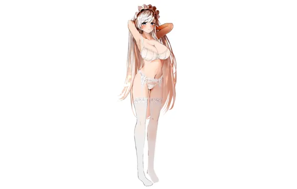 Girl, sexy, lingerie, pantsu, bra, cleavage, panties, thighhighs