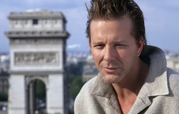 Взгляд, мужчина, плащ, view, man, боксёр, cloak, Mickey Rourke