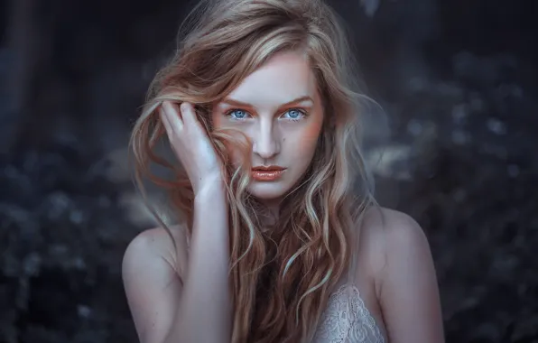 Картинка лицо, фон, модель, волосы, Emma