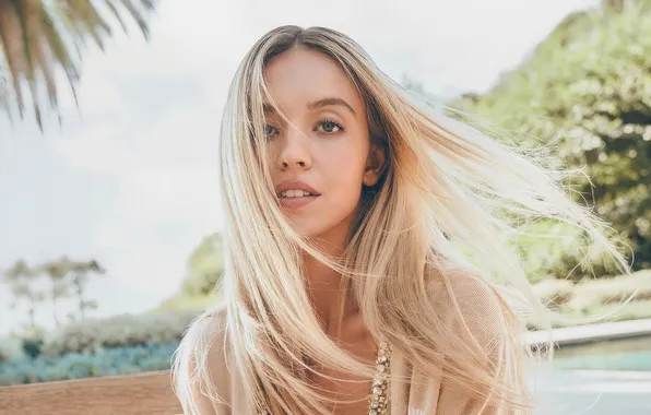 Взгляд, девушка, фото, волосы, рот, актриса, Marie Claire, Sydney Sweeney
