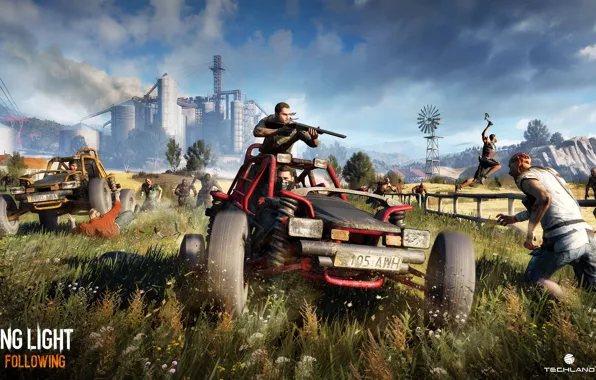 Zombie, Багги, Dying Light, The Following, Baggie