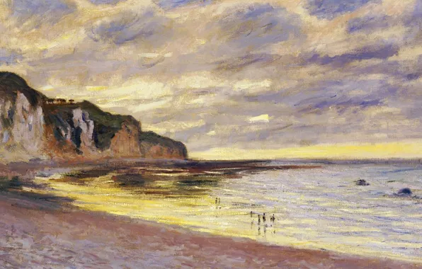 Картинка пейзаж, картина, Клод Моне, L'Ally Point. Low Tide