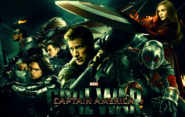 Марвел, супергерои, Captain America: Civil War, Captain America 3, первый мститель: противостояние