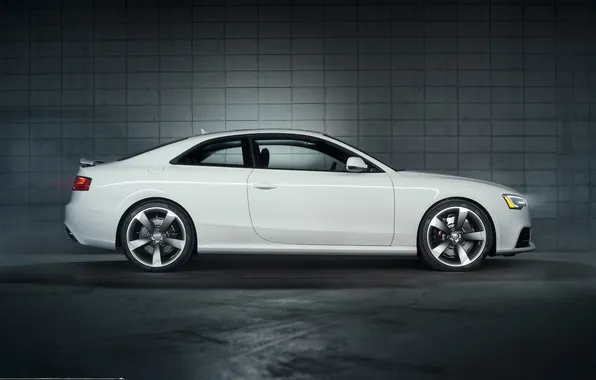 Картинка Audi, Ауди, профиль, белая, white, Купэ