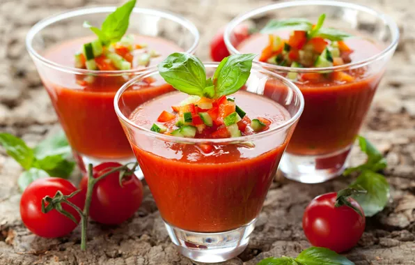 Картинка сок, стаканы, помидоры, томатный