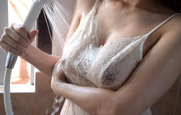 Asian, Model, Woman, Nude, Naked, Shower, Wet, Japanese