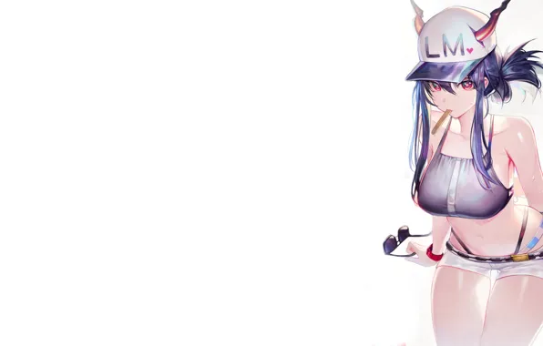 Girl, sexy, hat, boobs, anime, babe, anime girl, arknights