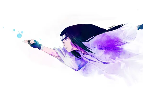 Naruto, anime, art, shinobi, Neji hugo