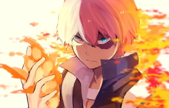 Взгляд, аниме, арт, парень, Boku no Hero Academia, Моя геройская академия