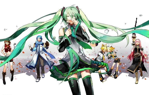 Капли, аниме, Vocaloid, Вокалоид, пероснажи