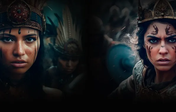 Две, амазонки, amazons