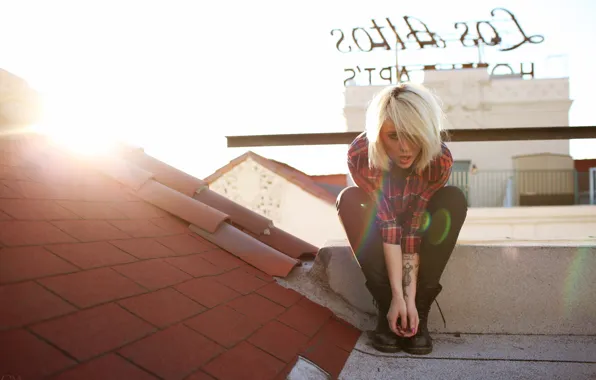 Girl, woman, model, tattoo, blonde, tattoos, female, Alysha Nett